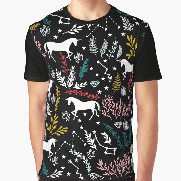 Magical Unicorn and Star Constellations Graphic T-Shirt