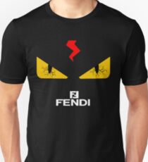 Camiseta ajustada ojos divertidos de fendi camisetas-ojos de fendi inyectados en sangre camisetas