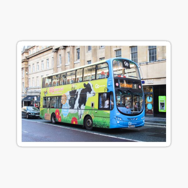"Big Days Out' Cow Bus - Go North East Double Decker Sticker