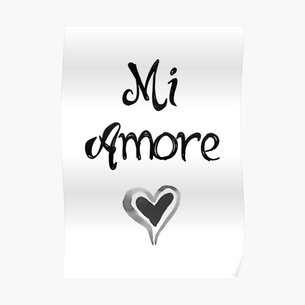 mi-amore-quote-art-poster-for-sale-by-lotusprintshop-redbubble