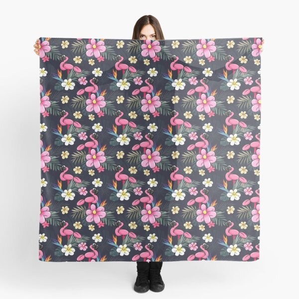 Tropical Balloon Animals and Flowers Scarf