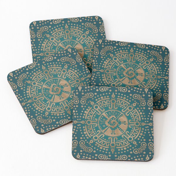 Item preview, Golden Embossed Hunab Ku Mayan symbol  designed and sold by Nartissima.