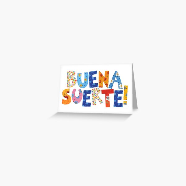 Buntes Buena Suerte! Grußkarte