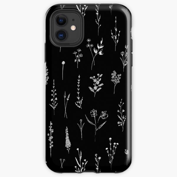 Item preview, Black wildflowers Pattern designed and sold by Anis Illustration.