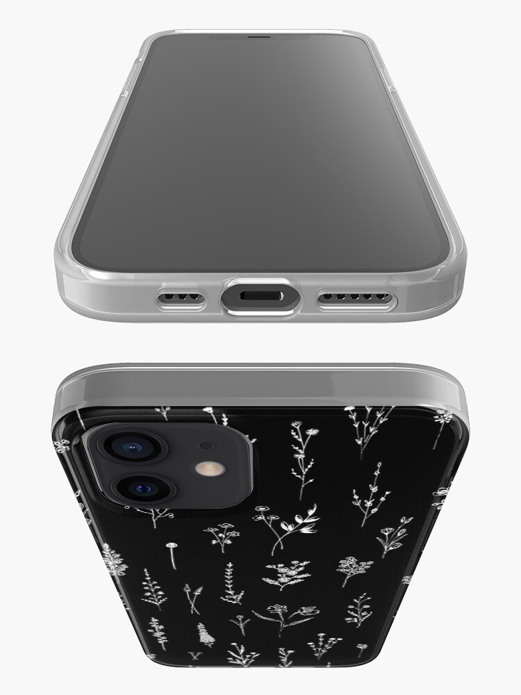 Alternate view of Black wildflowers iPhone Case & Cover