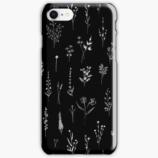 Black wildflowers iPhone Snap Case