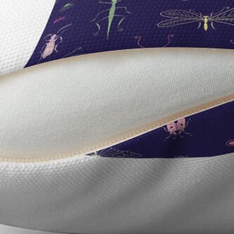 Coussin ''Motif insectes' : autre vue