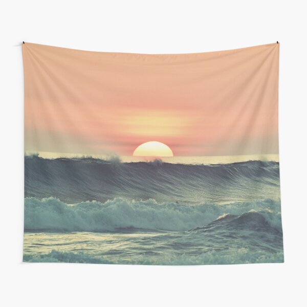 Ocean sunset Tapestry