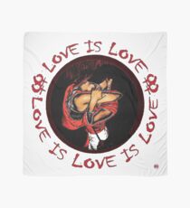 Love is Love - Love is Love is Love by Ednatz White Twin Duvet, Wall Tapestry and Scarf/Sheer Drape Scarf