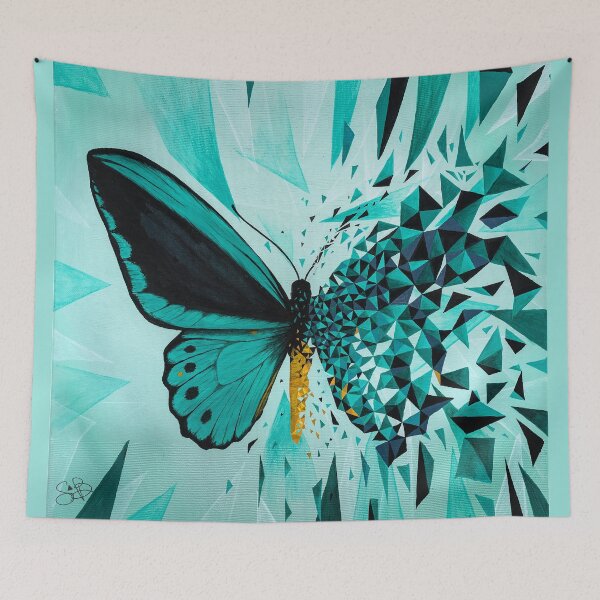 Item preview, Green butterfly geometric explosion designed and sold by artetbe.