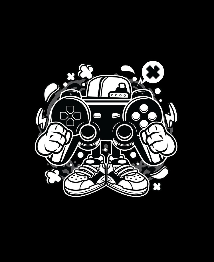 Funda y vinilo para iPad «Personaje de dibujos animados de Street Gamer:  diseño de camiseta para Gamer's» de Nickelparis | Redbubble
