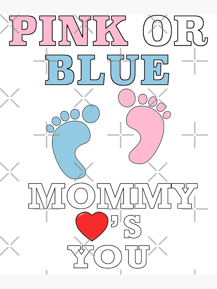 T-shirt 'Mommy Loves You' Pour Annonce De Genre - Rose Ou Bleu, Parfait Pour Une Gender Reveal Party