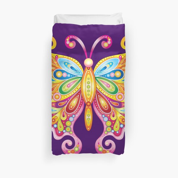 Psychedelic Butterfly - Art by Thaneeya McArdle Duvet Cover