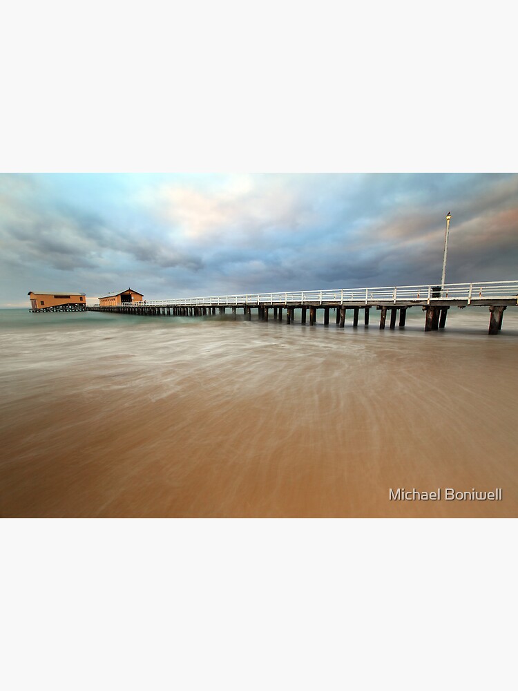 Thumbnail 2 of 2, Greeting Card, Queenscliff Pier Dawn, Victoria, Australia designed and sold by Michael Boniwell.