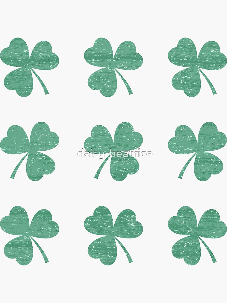 Dancing Shamrocks on Cream Background