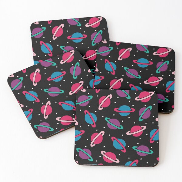 Item preview, Neon Space Planets Pattern designed and sold by evannave.
