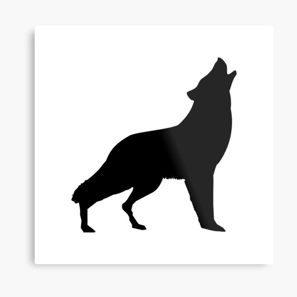 Metallbilder Wolf Silhouette Redbubble