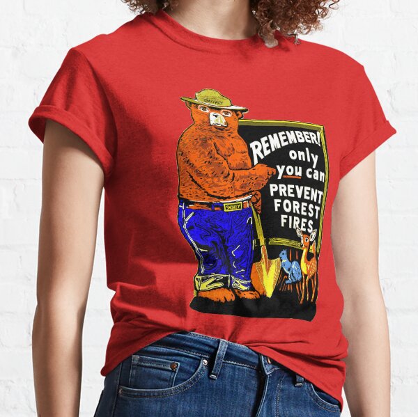 Smokey the Bear - only you can prevent forest fires - get your rake! Classic T-Shirt