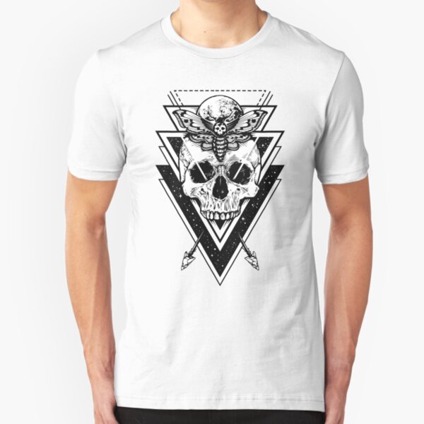 Cool skull t-shirts - Skull in a triangle Slim Fit T-Shirt