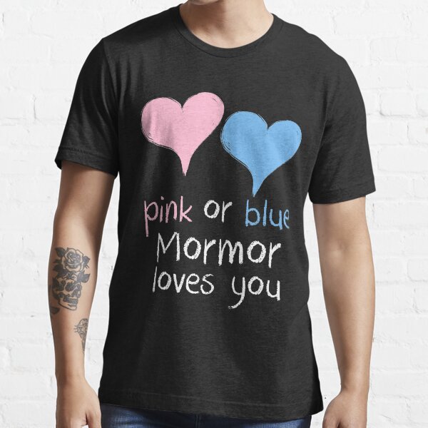 Pink Or Blue Mormor Loves You Baby Shower Género Revelar CuteHeart Género Revelar Fiesta para mujer para hombre Camiseta Usted Baby Shower Género Revelar Parte para mujer para hombre T Shirt Divertido lindo regalo Camiseta esencial