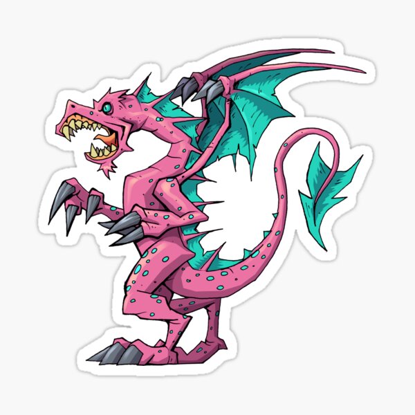 Pink Dragon Sticker