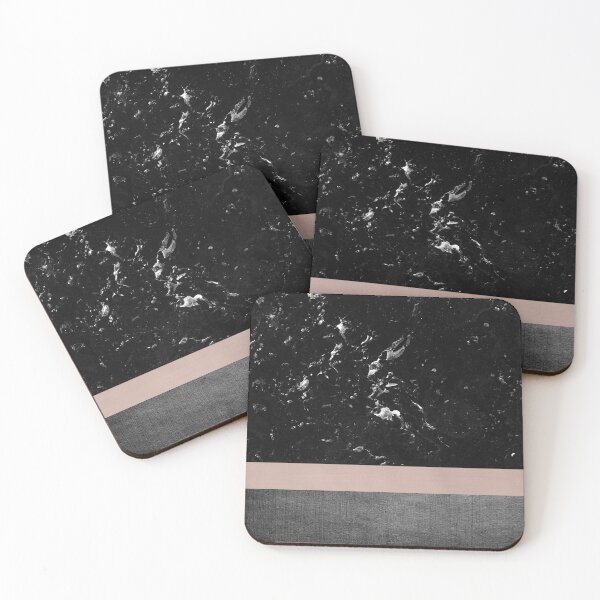 Item preview, Black Marble meets Blush Gray Glam Stripes #1 #decor #art  designed and sold by Anita's & Bella's Art.