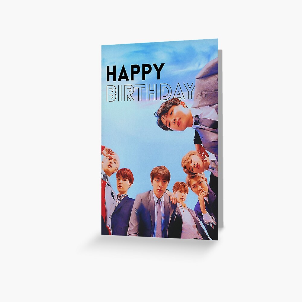 "Happy Birthday BTS" Greeting Card By Marisaurban | Redbubble