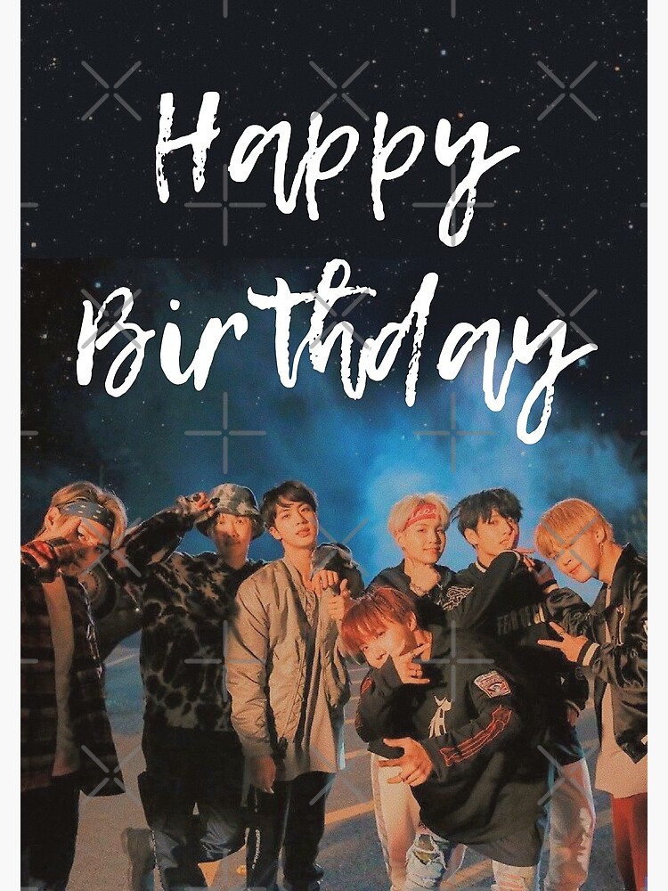 "Happy Birthday BTS" Canvas Print by marisaurban | Redbubble