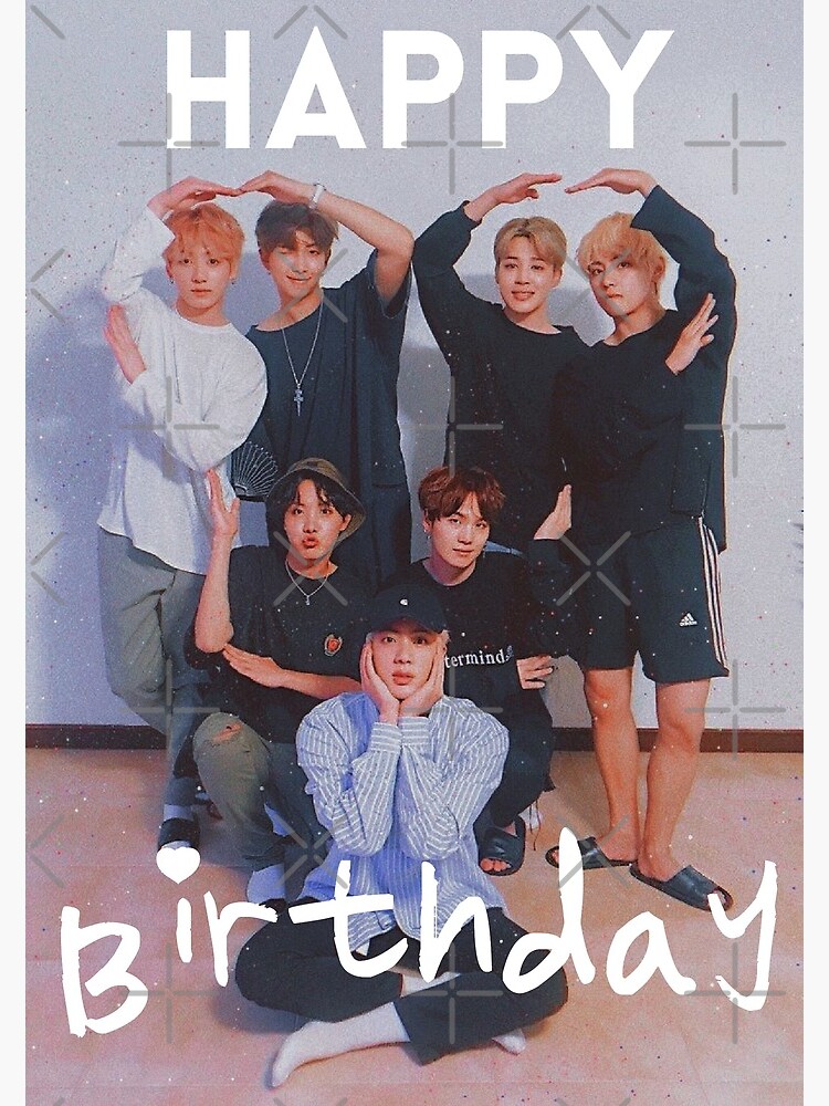 "Happy Birthday BTS" Photographic Print by marisaurban | Redbubble