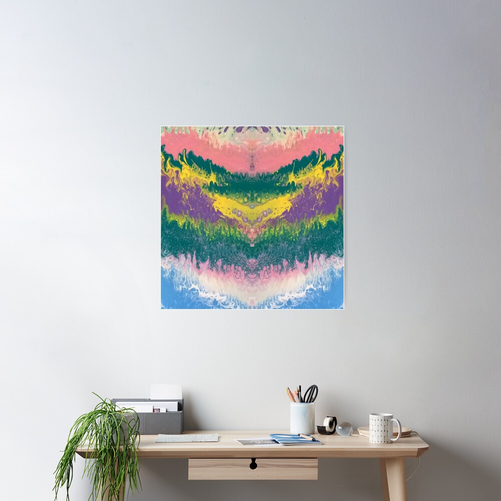 Abstract Painting-"South Beach Ocean Waves" Poster