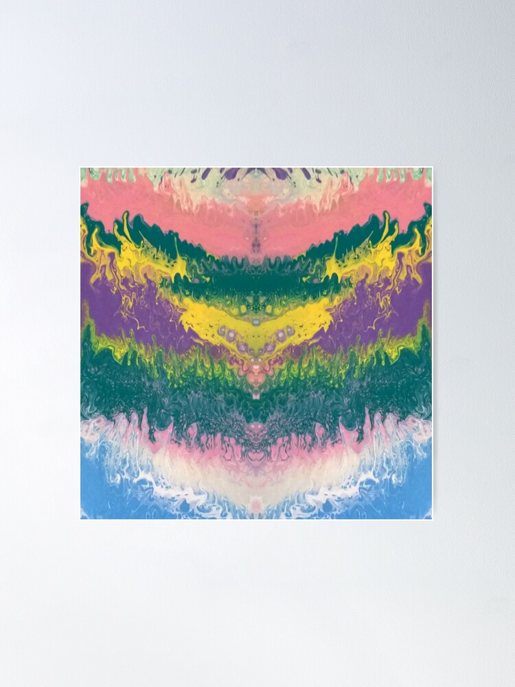 Alternate view of Abstract Painting-"South Beach Ocean Waves" Poster
