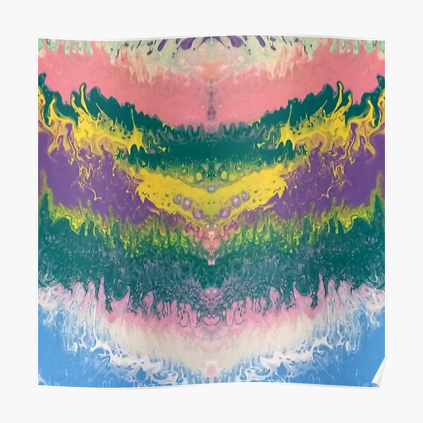 Abstract Painting-"South Beach Ocean Waves" Poster