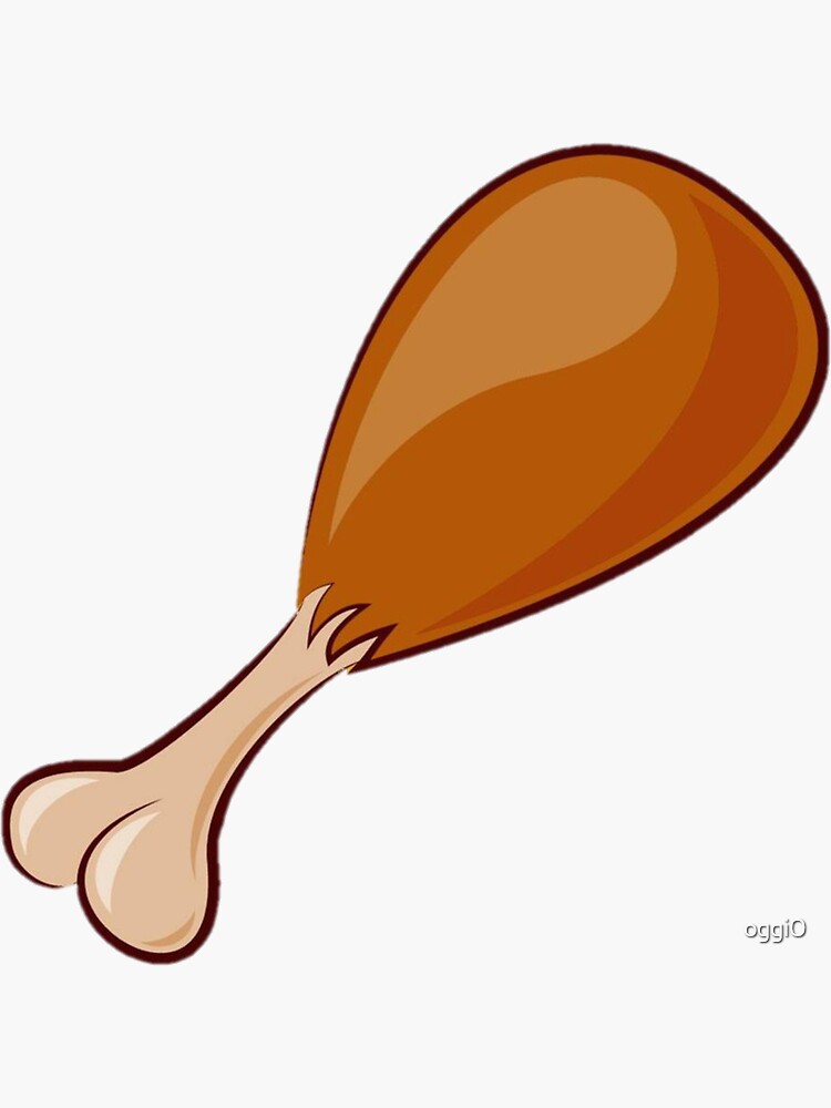 "Chicken Leg Cartoon Picture" Sticker by oggi0 | Redbubble