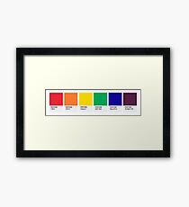 LGBT COLOR PANTONE PALLETE GAY COMMUNITY DESIGN Framed Print