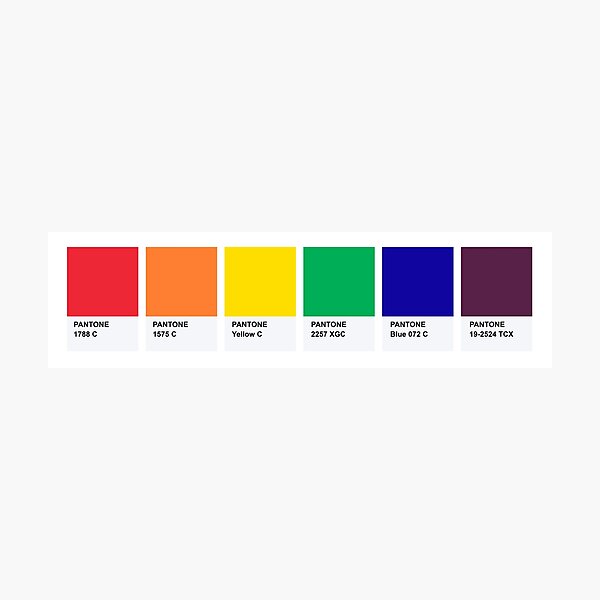 Lgbt Color Pantone Pallete Gay Community Design Photographic Print For Sale By Revolutionlove 7673