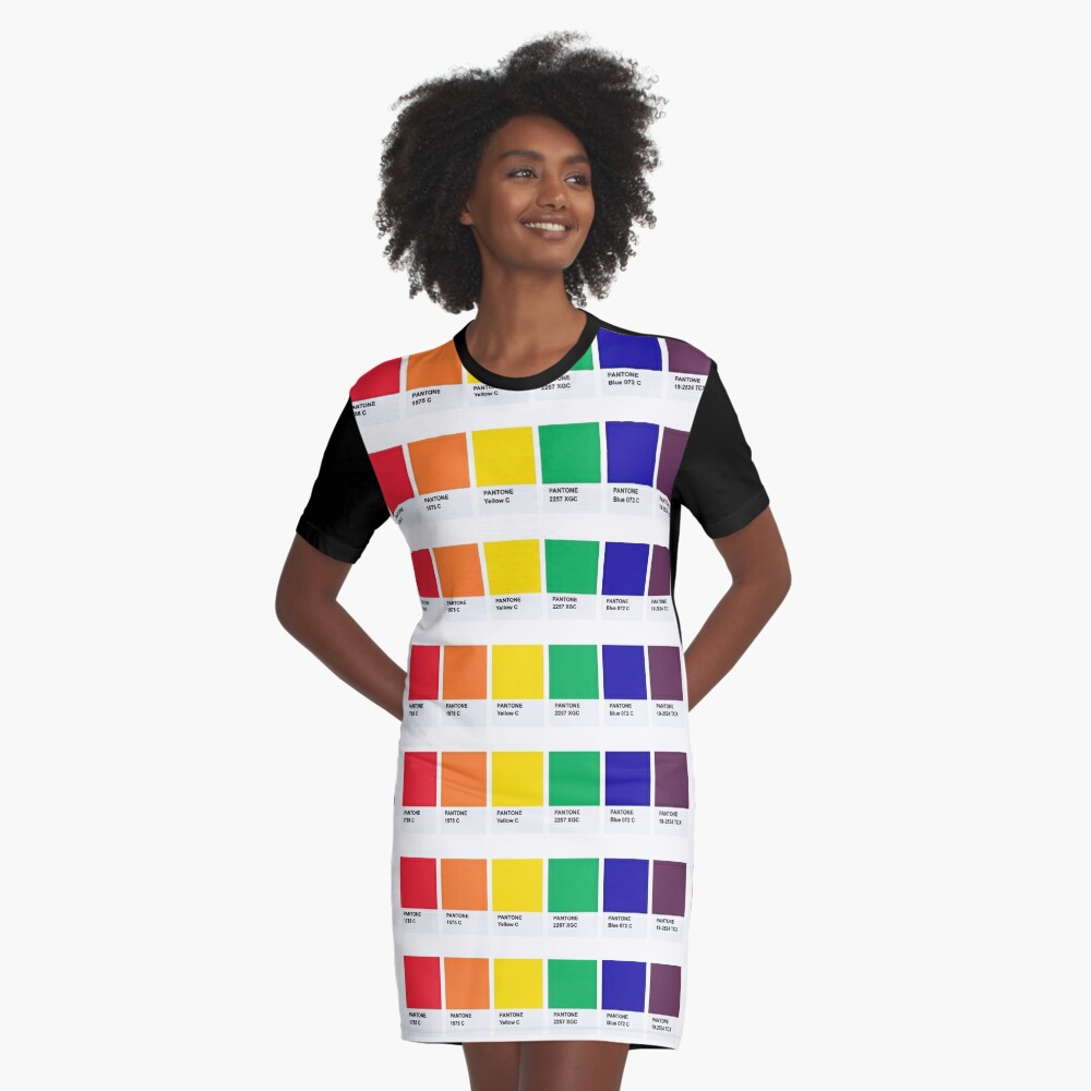 Lgbt Color Pantone Pallete Gay Community Design Graphic T Shirt Dress By Revolutionlove 7460