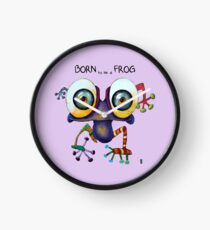 Petite Rainette Violette Horloge