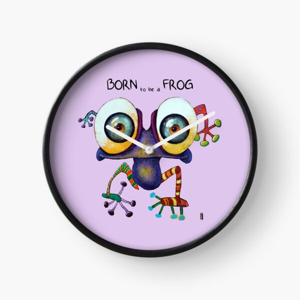 Petite Rainette Violette Horloge