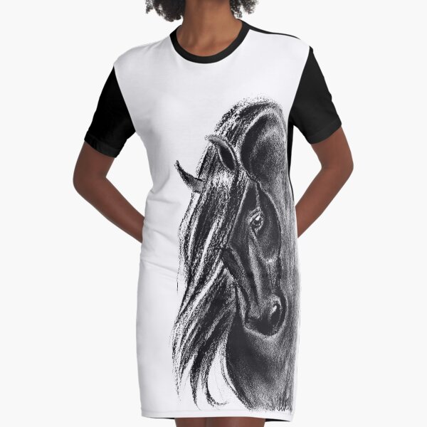 Black Graphic T-Shirt Dress