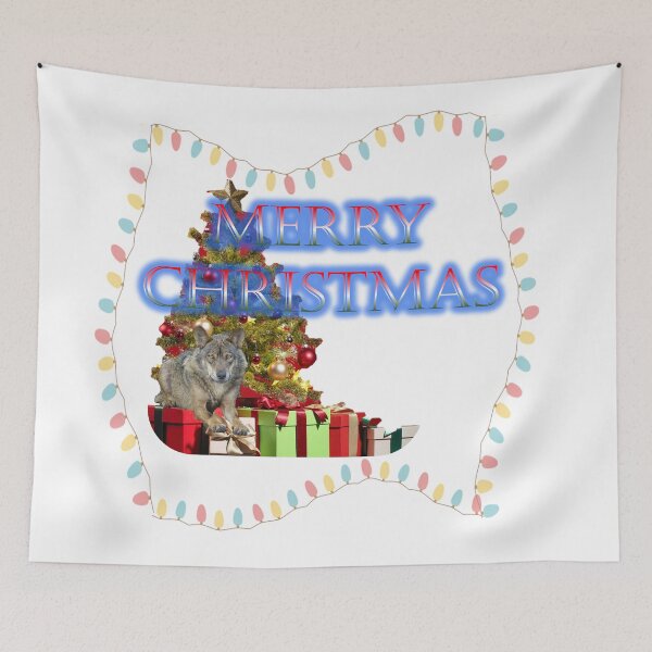Item preview, Christmas with a wolf designed and sold by AlluraSwah.