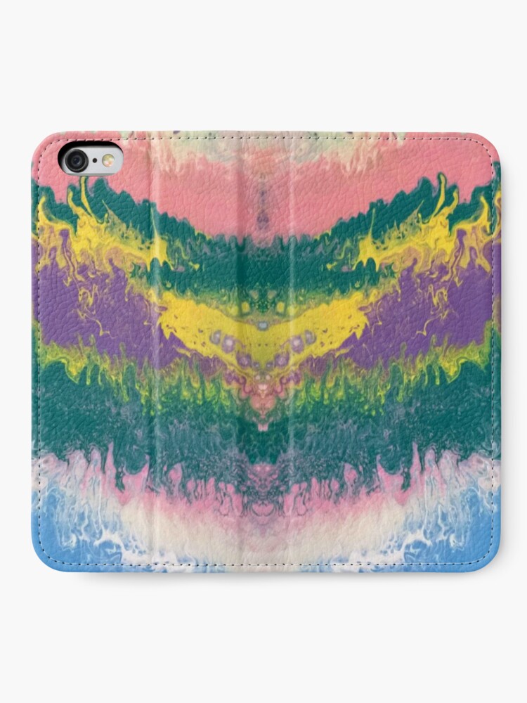 Alternate view of Abstract Painting-"South Beach Ocean Waves" iPhone Wallet
