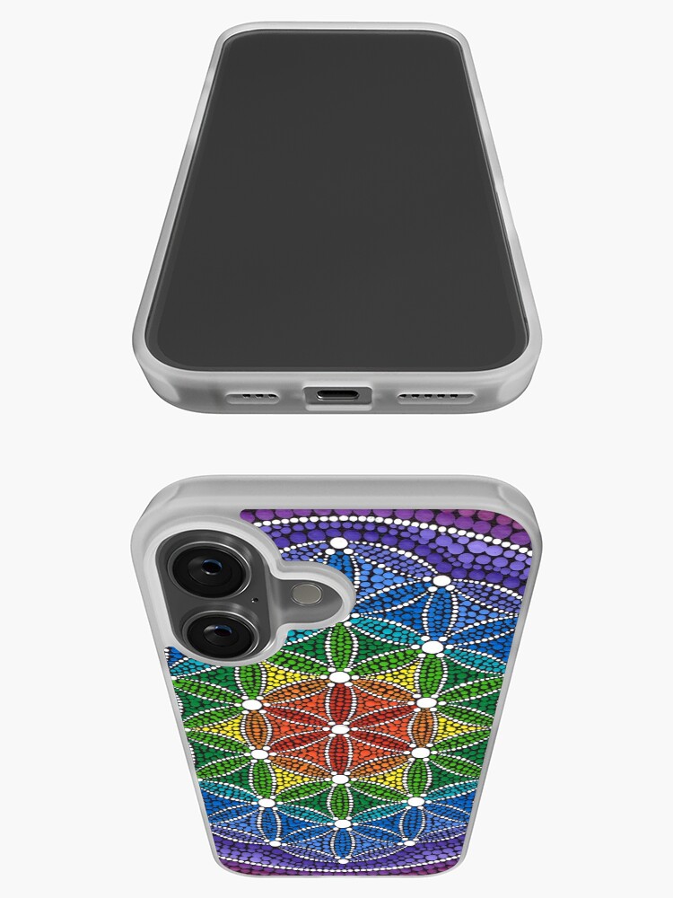 Rainbow Flower of Life iPhone Case