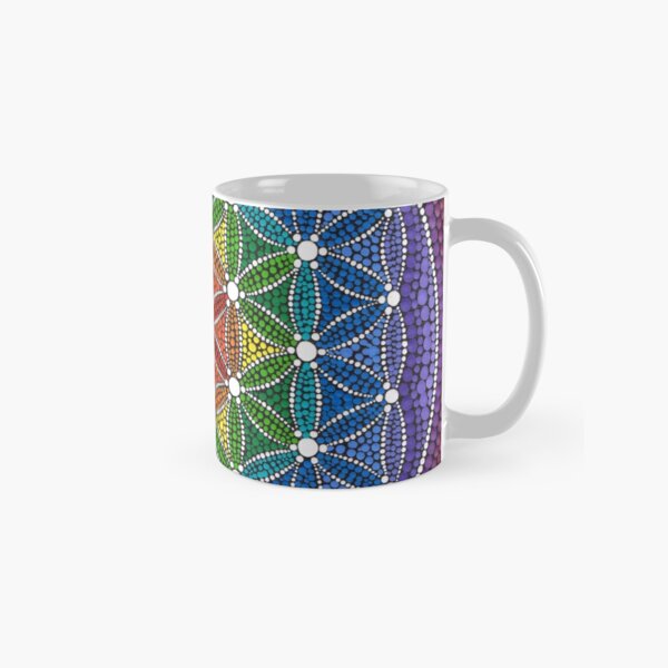 Rainbow Flower of Life Classic Mug
