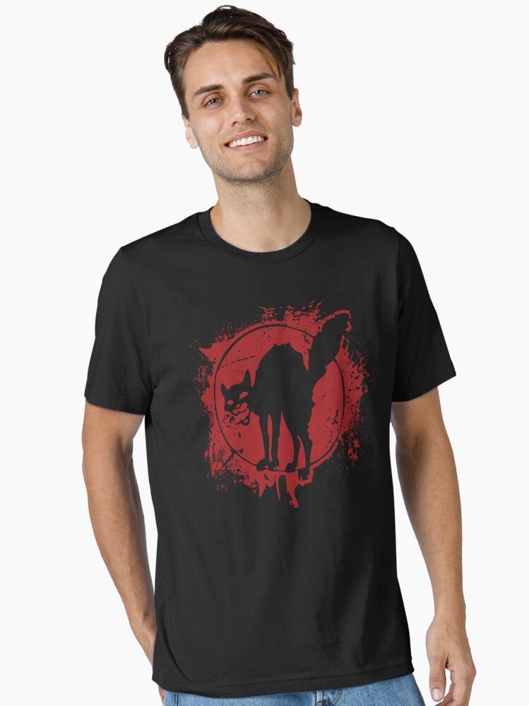 Thumbnail 1 von 7, Essential T-Shirt, Anarchistische schwarze Katze designt und verkauft von radvas.
