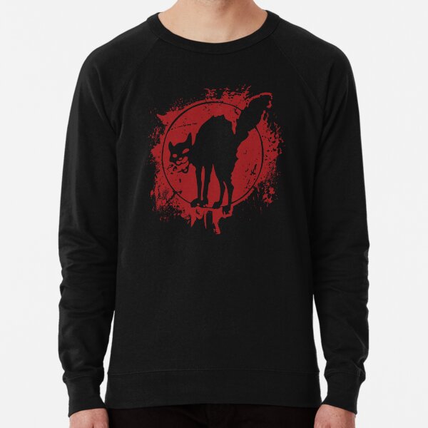 Gato negro anarquista Sudadera ligera