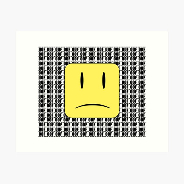 Roblox Oof Noob Canvas Print by DevotHicken