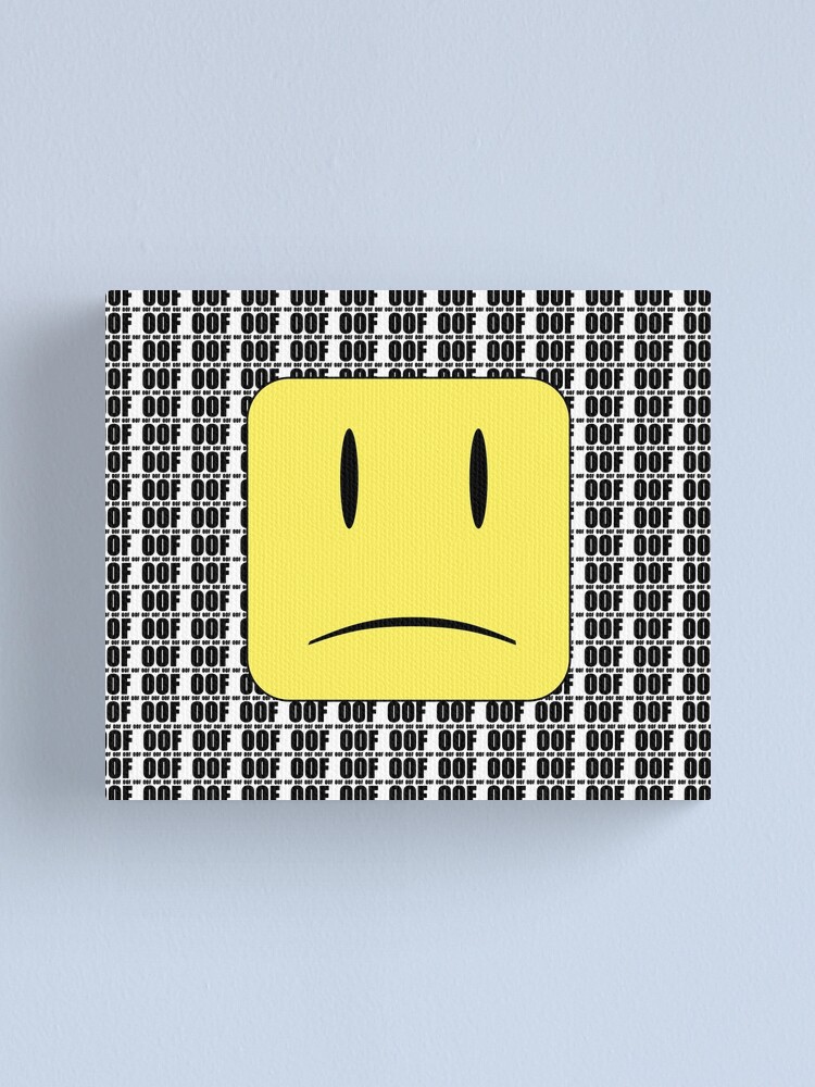 Oof X Infinity Canvas Print By Jenr8d Designs Redbubble - roblox face kids iphone case cover by kimamara redbubble