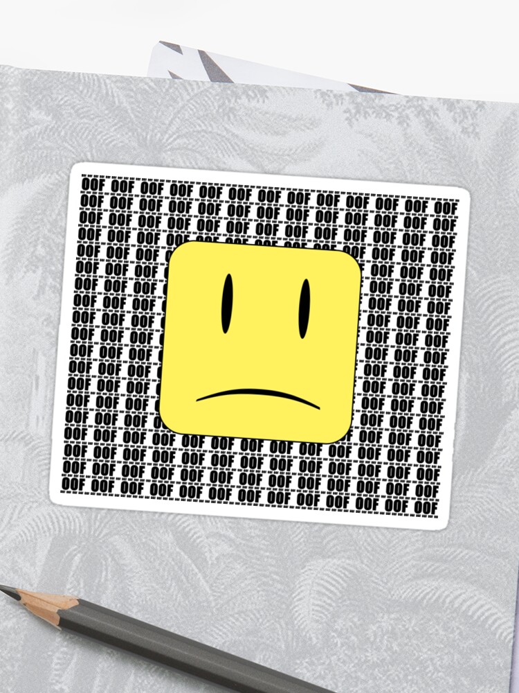 Pegatina Oof X Infinito De Jenr8d Designs Redbubble - bolsos de mano roblox oof de leo redbubble