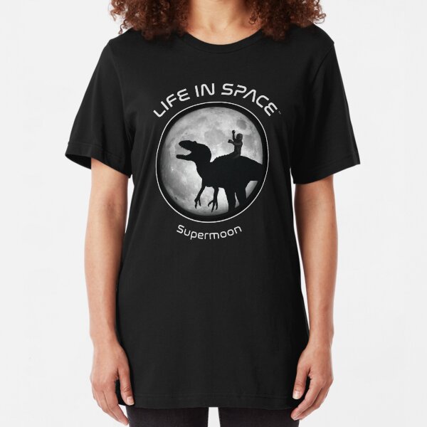 Life in Space: Supermoon Slim Fit T-Shirt