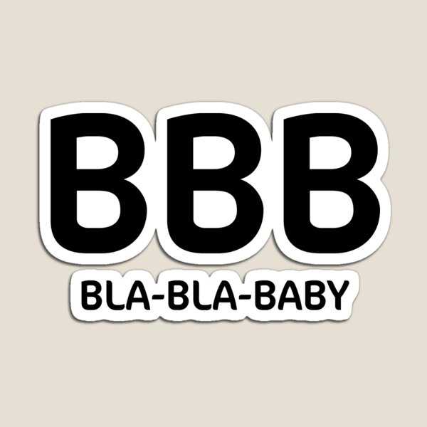 Item preview, Black typography pattern "Bla Bla Baby" designed and sold by Kirill Berbetch.